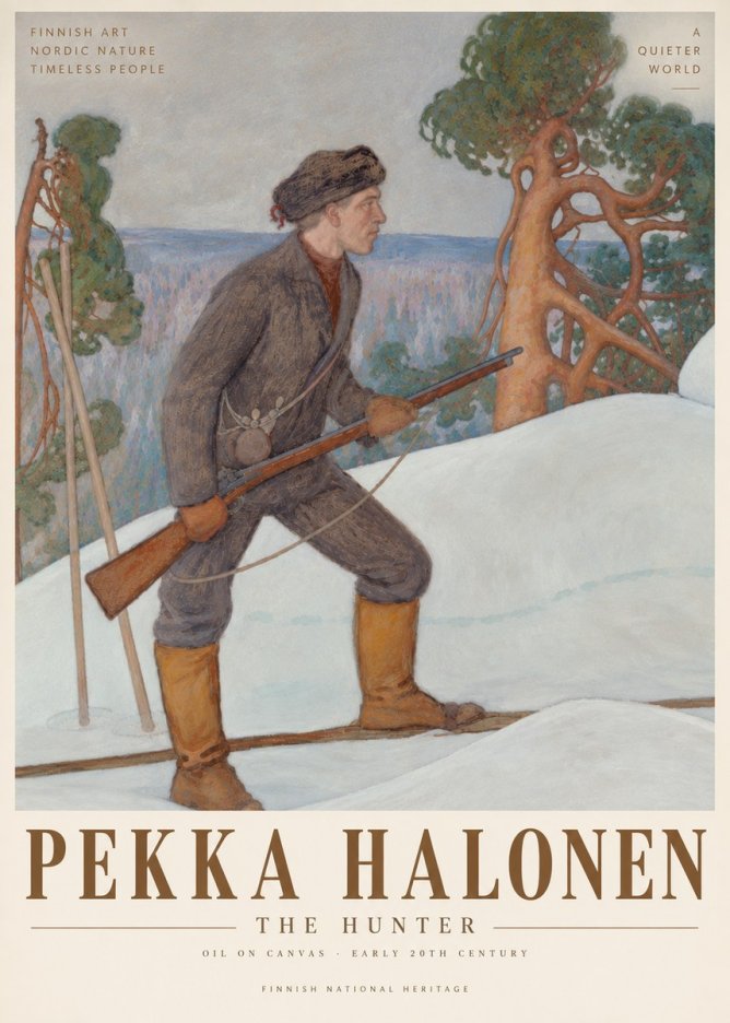 Pekka Halonen The Hunter No4 - Poster