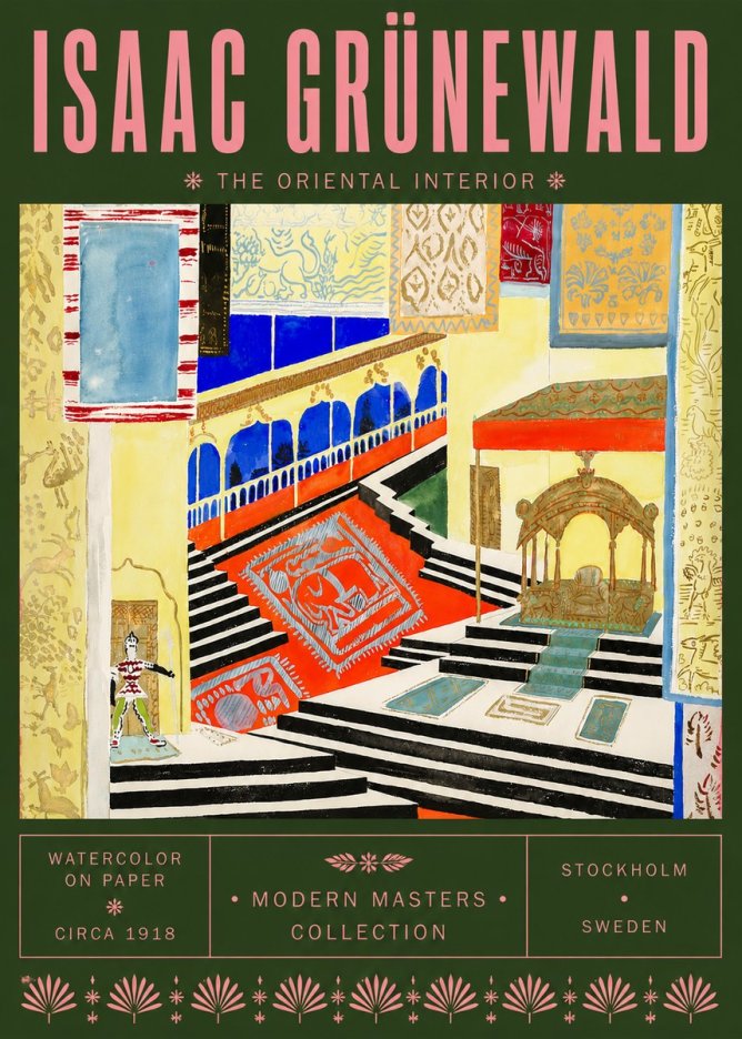 Isaac Grünewald The Oriental Interior No6 - Poster