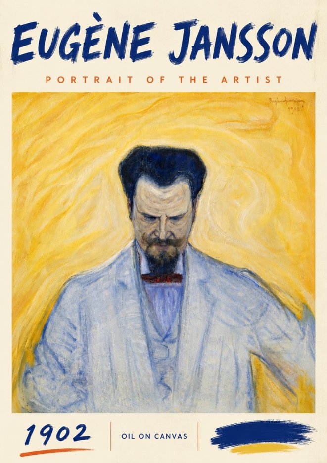 Eugène Jansson Portrait of the Artist II No6 - Poster