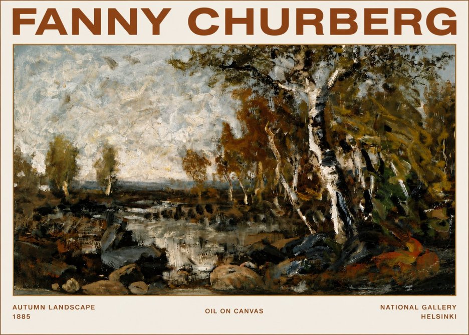 Fanny Churberg Autumn Landscape No3 - Poster