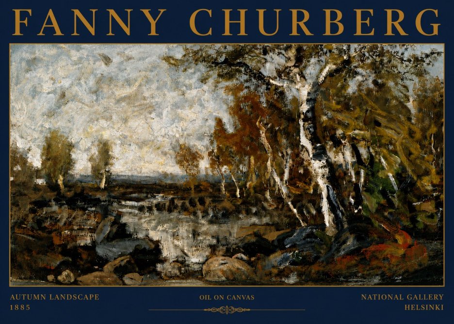 Fanny Churberg Autumn Landscape No4 - Poster