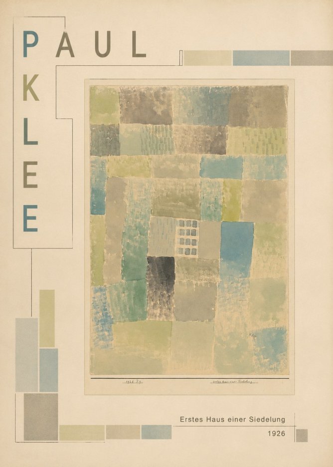 Paul Klee Erstes Haus Einer Siedelung No3 - Poster