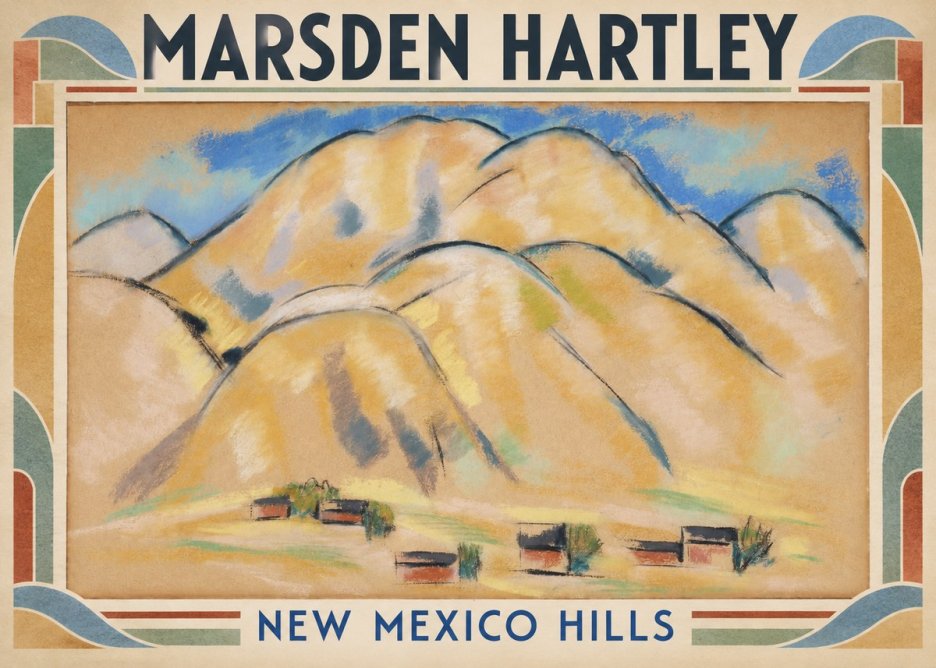 Marsden Hartley New Mexico Hills No1 - Poster