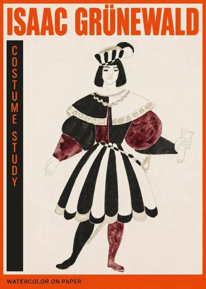 Isaac Grünewald Costume Study VIII No2 - Poster