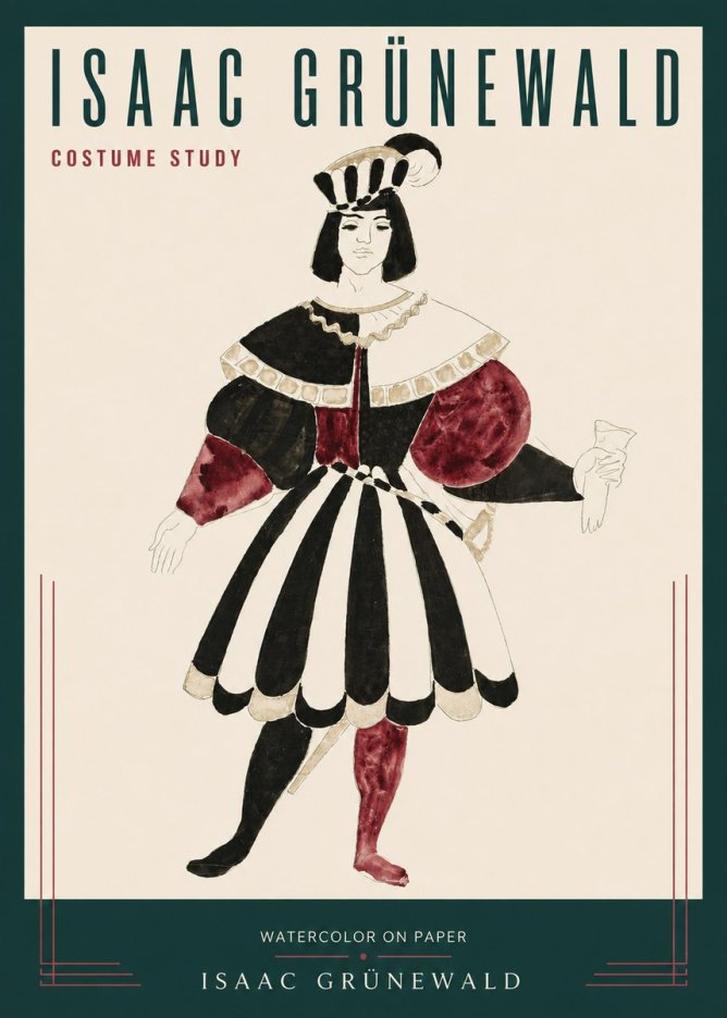 Isaac Grünewald Costume Study VIII No3 - Poster