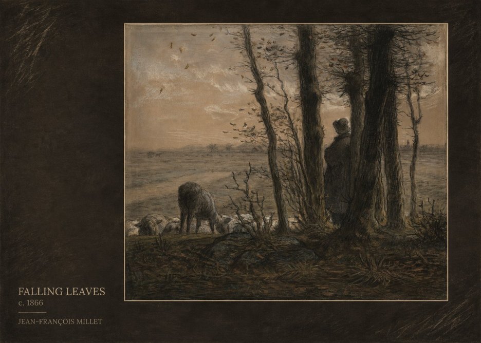 Jean-François Millet Falling Leaves No4 - Poster