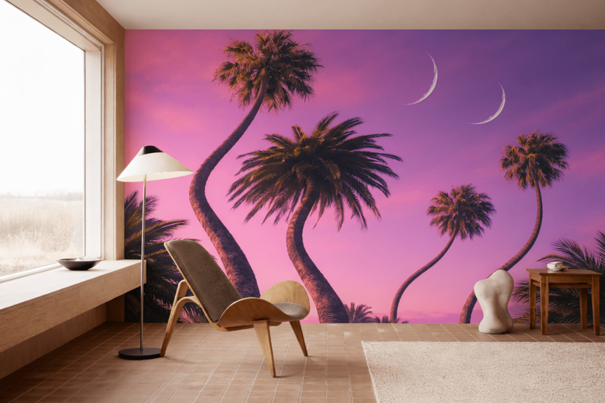 Curved Palms Mural