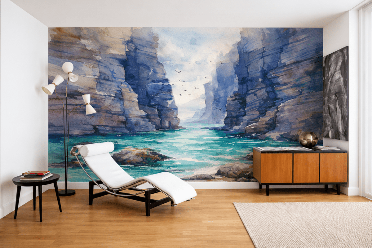 Sculpted Cliffside Waves