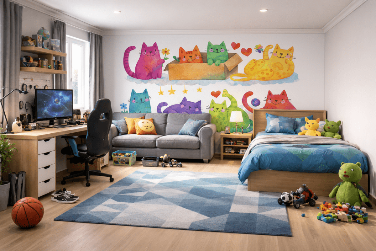 Whimsical Feline Collage