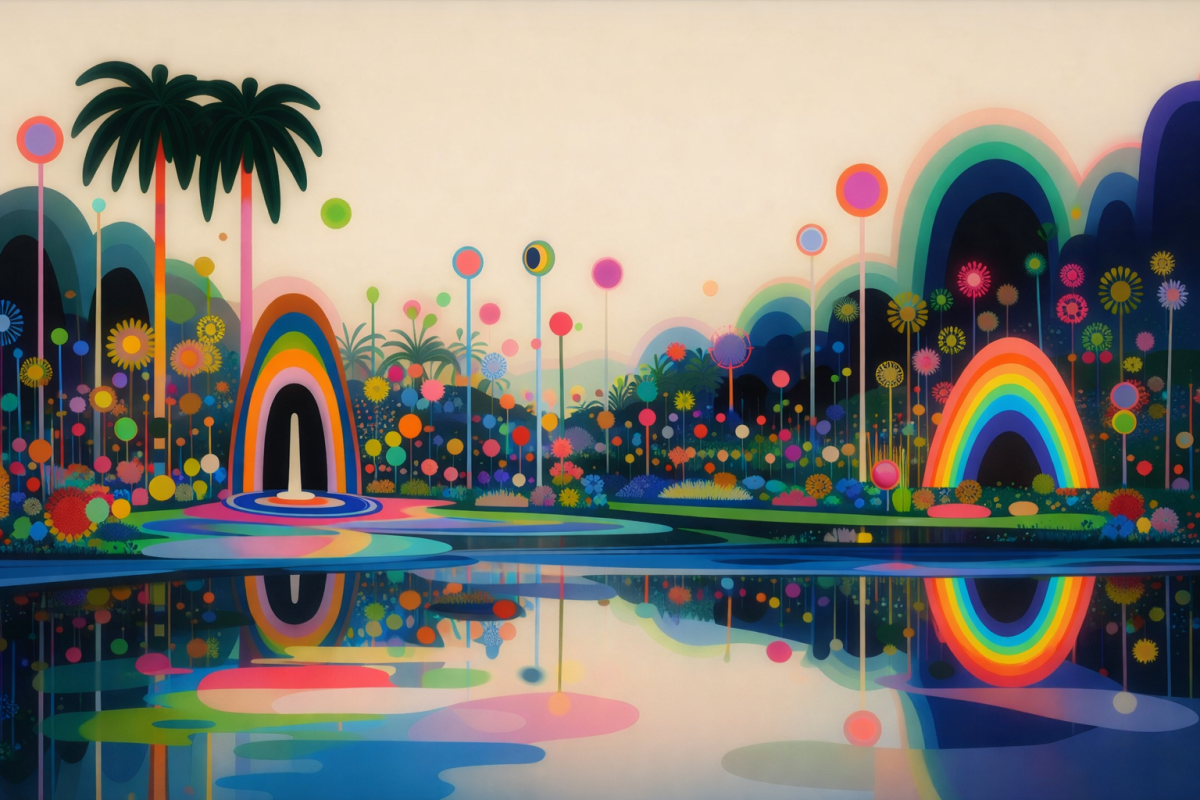 Vibrant Lagoon Reflection