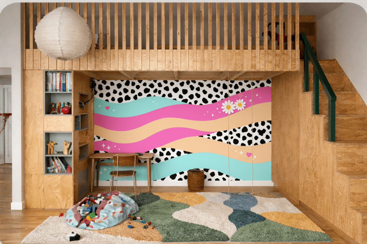 Curvy Contrast Tapestry