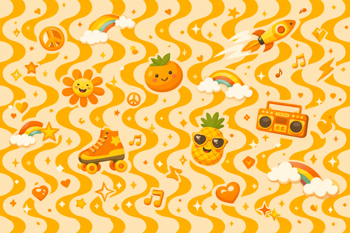 Whimsical Retro Mural
