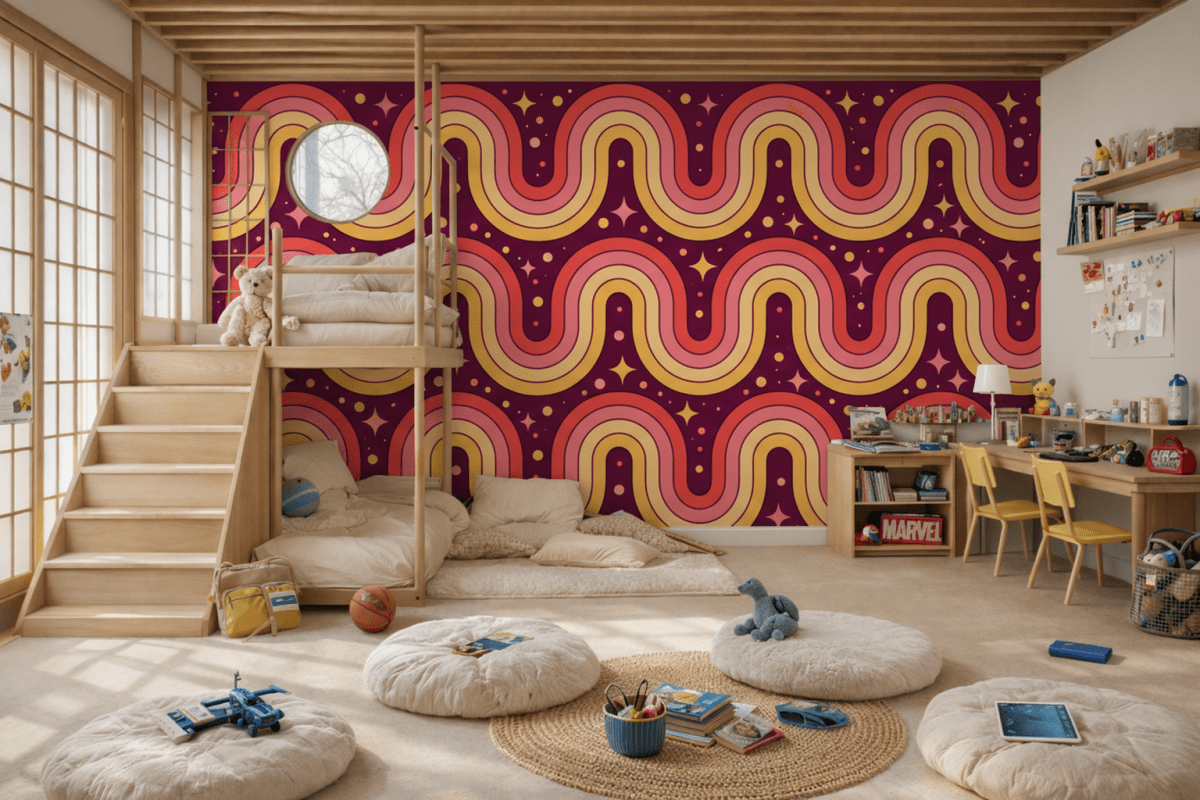 Retro Crescent Waves