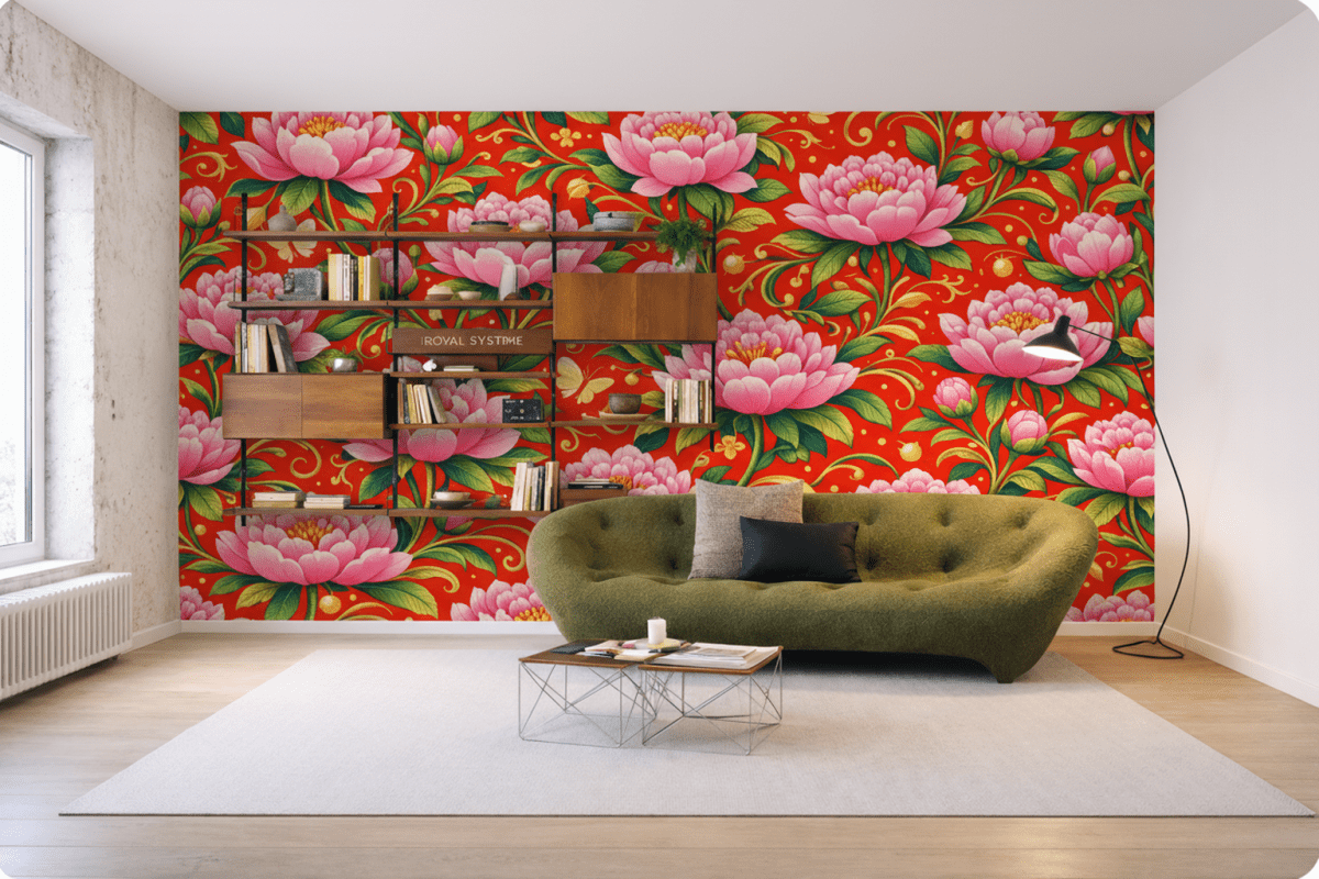 Vibrant Lotus Tapestry