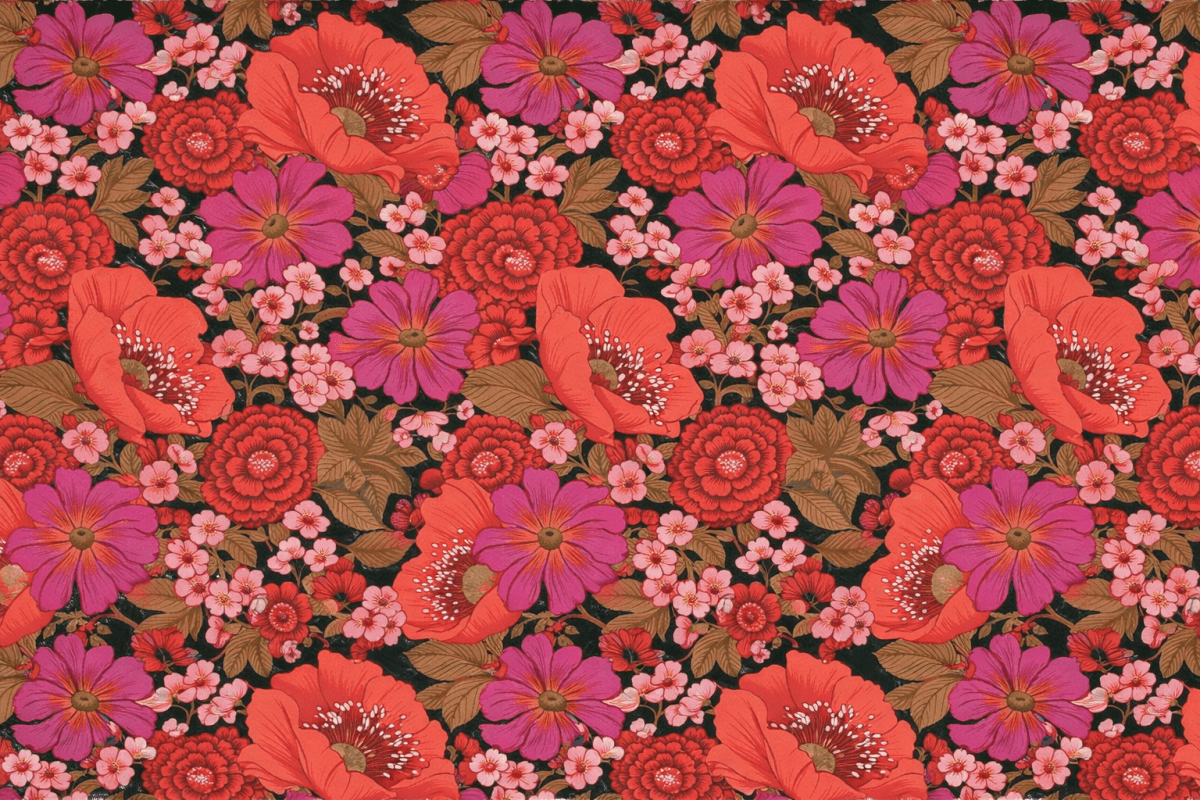 Crimson Petal Tapestry