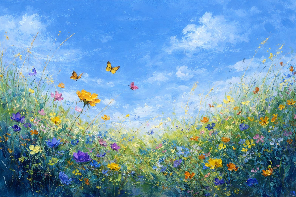 Butterfly Meadow Sky
