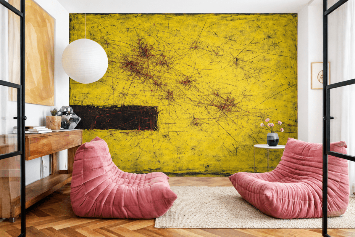 Flecked Saffron Canvas