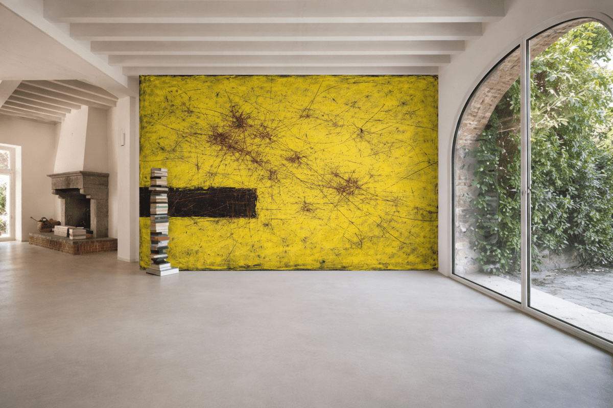 Flecked Saffron Canvas