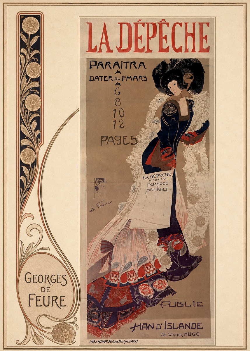 Georges de Feure La Dépêche I No6 - Poster