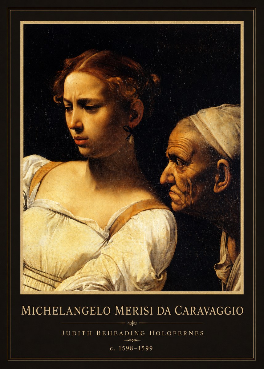 Michelangelo Merisi da Caravaggio Judith Beheading Holofernes I No1 - Poster