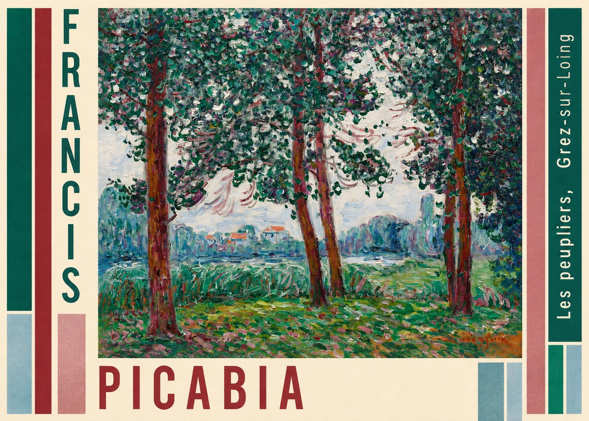 Francis Picabia Les Peupliers, Grez-sur-loing No3 - Poster