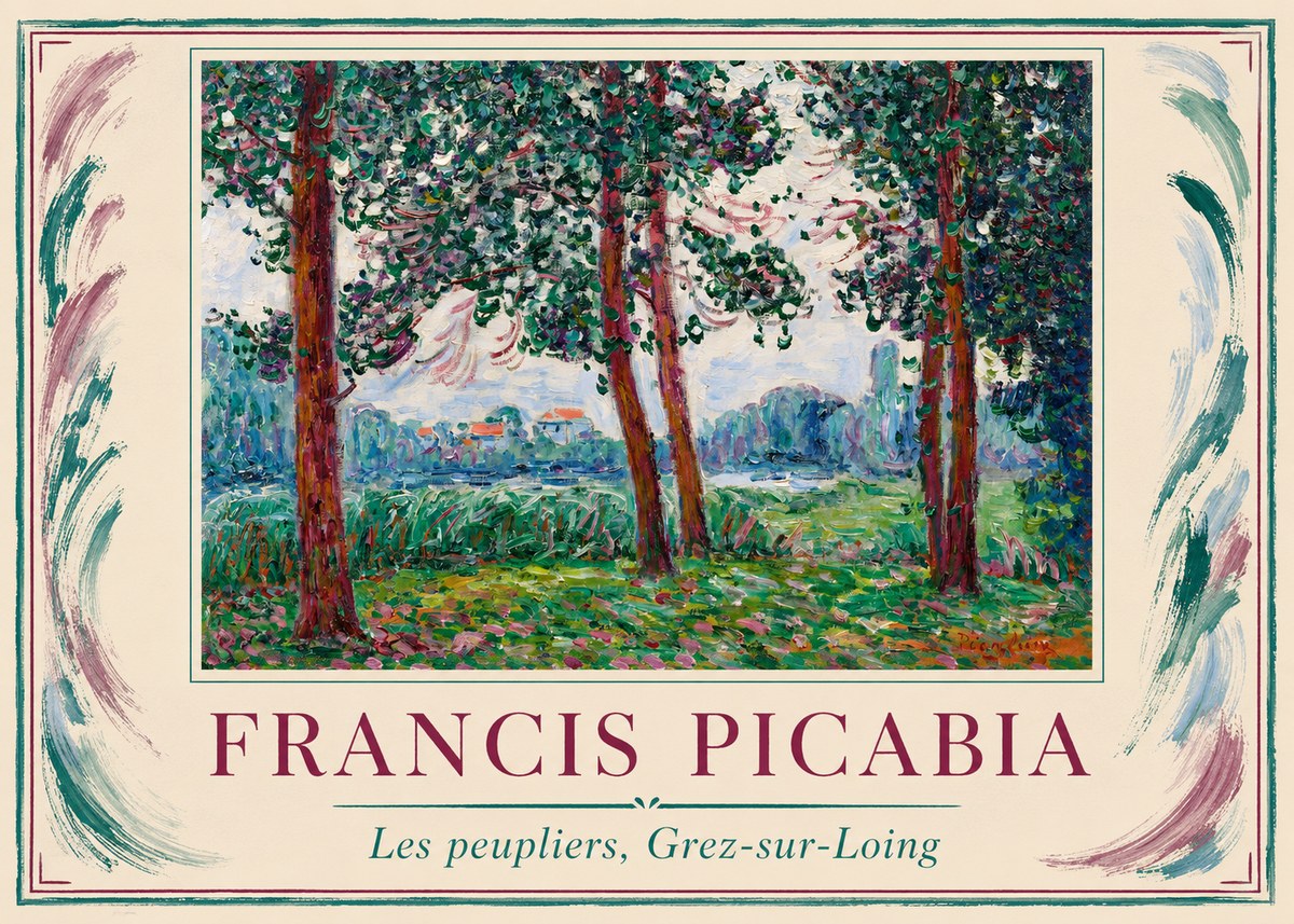 Francis Picabia Les Peupliers, Grez-sur-loing No6 - Poster