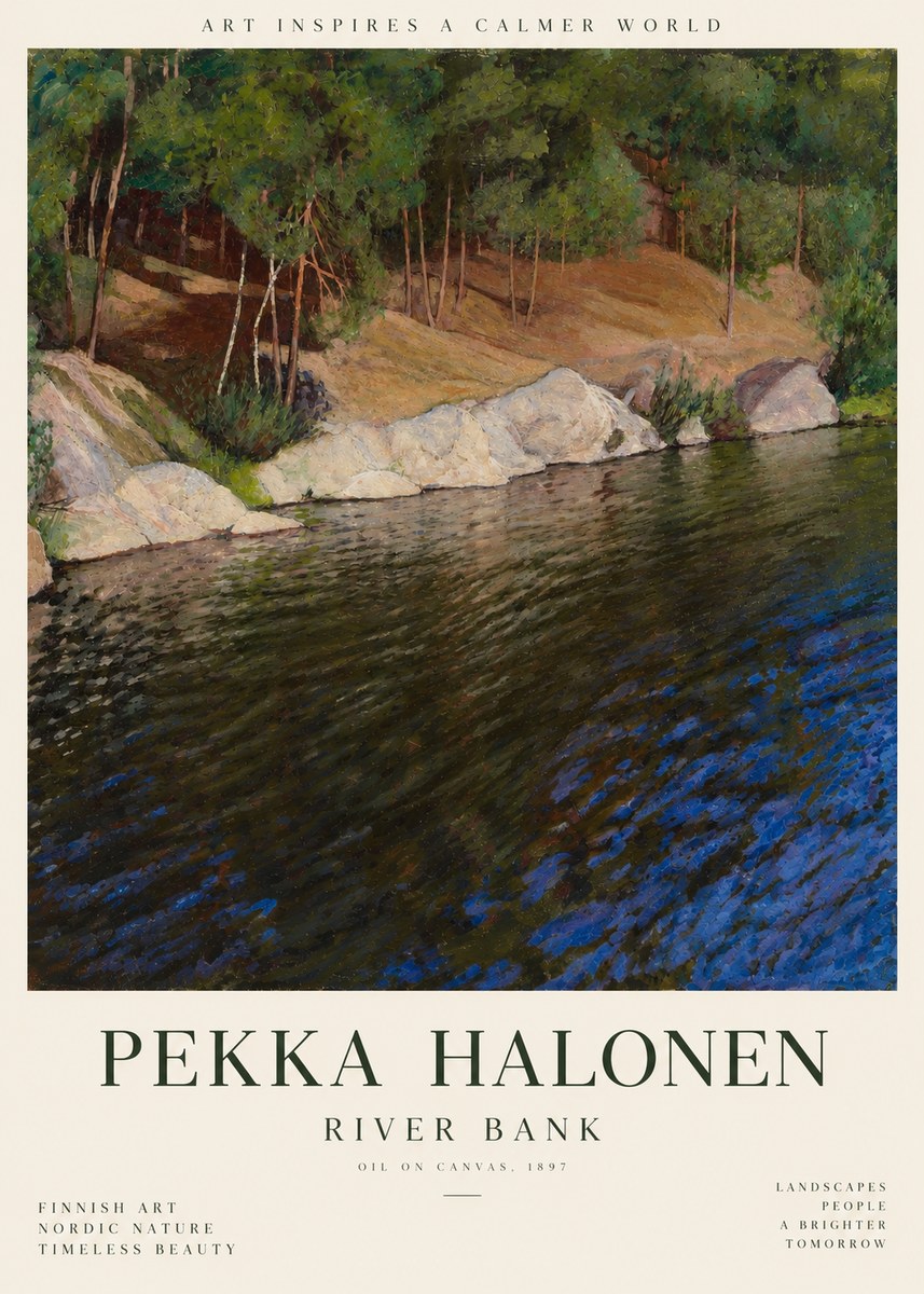 Pekka Halonen River Bank No3 - Poster