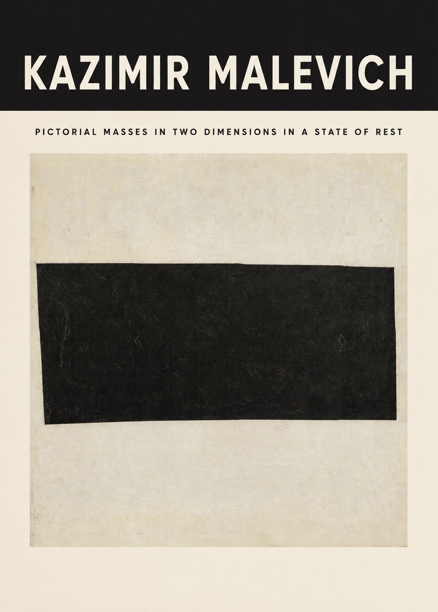 Kazimir Malevich Pictorial Masses in Two Dimensions in a State of Rest No3 - Poster