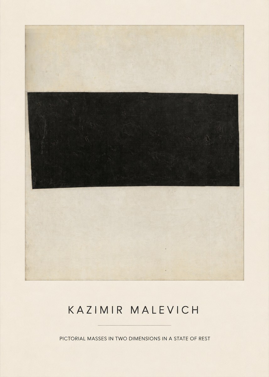 Kazimir Malevich Pictorial Masses in Two Dimensions in a State of Rest No4 - Poster