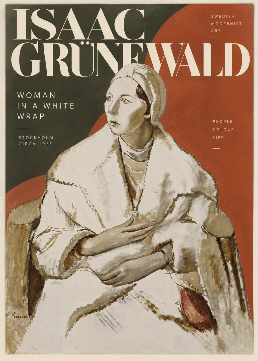 Isaac Grünewald Woman in a White Wrap No2 - Poster