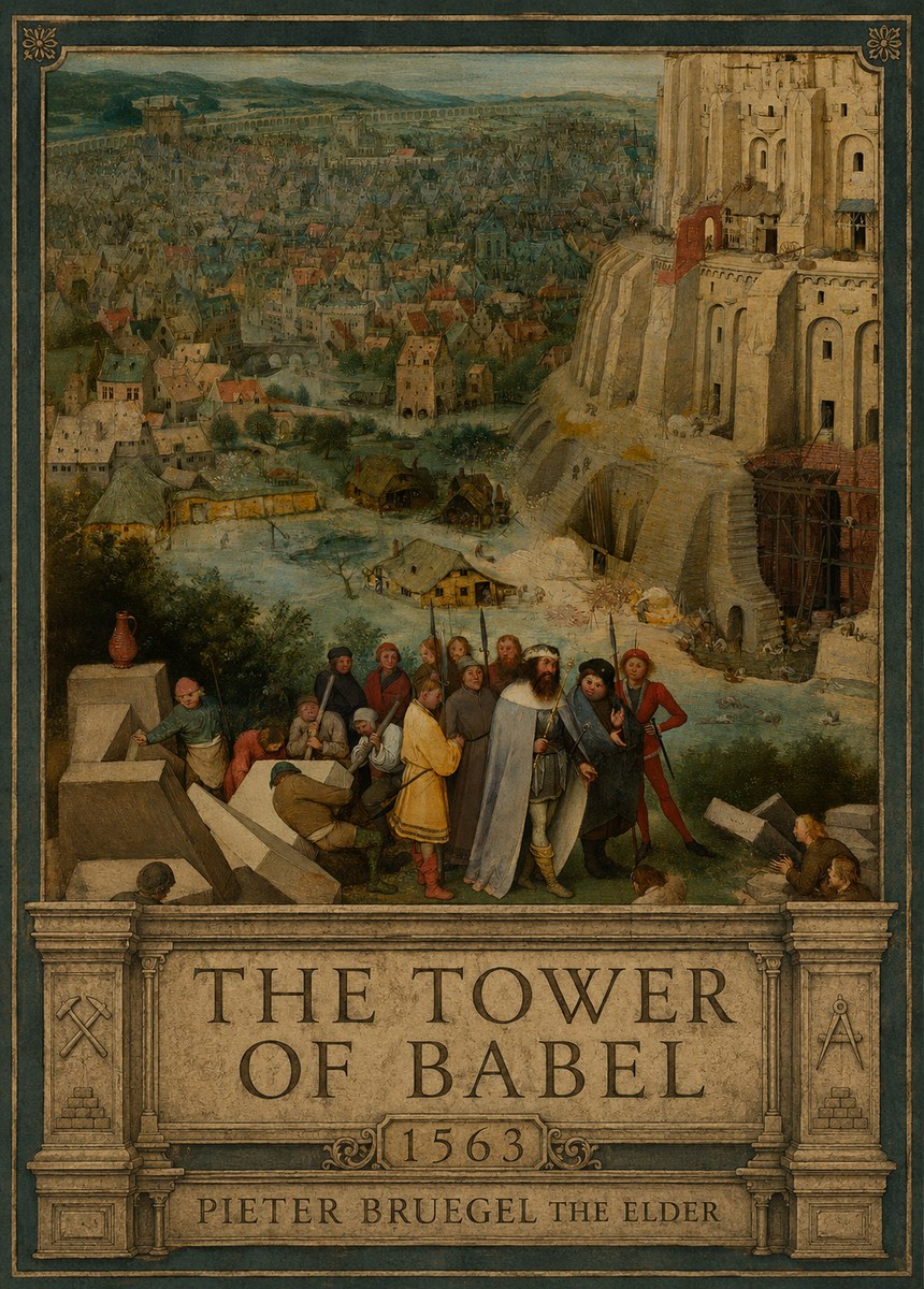 Pieter Bruegel The Tower of Babel I No6 - Poster