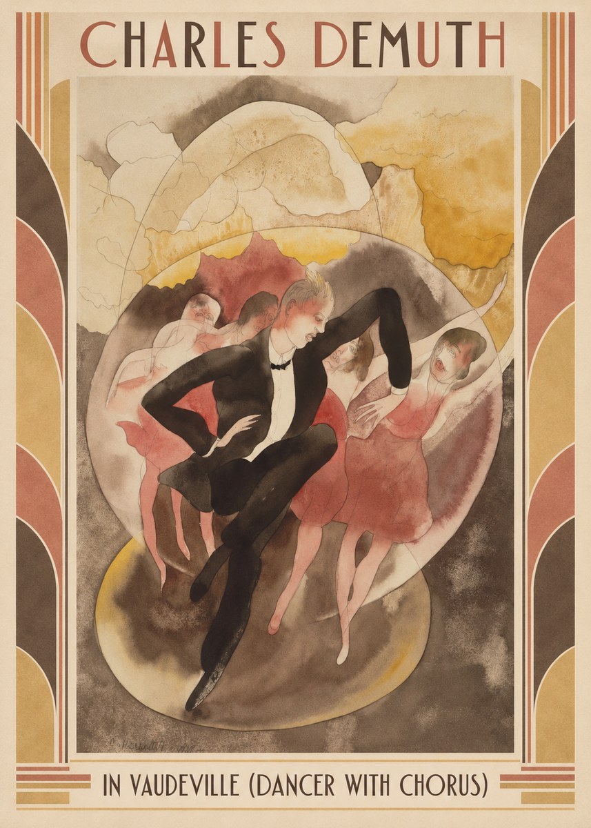Charles Demuth In Vaudeville (Dancer with Chorus) No1 - Poster