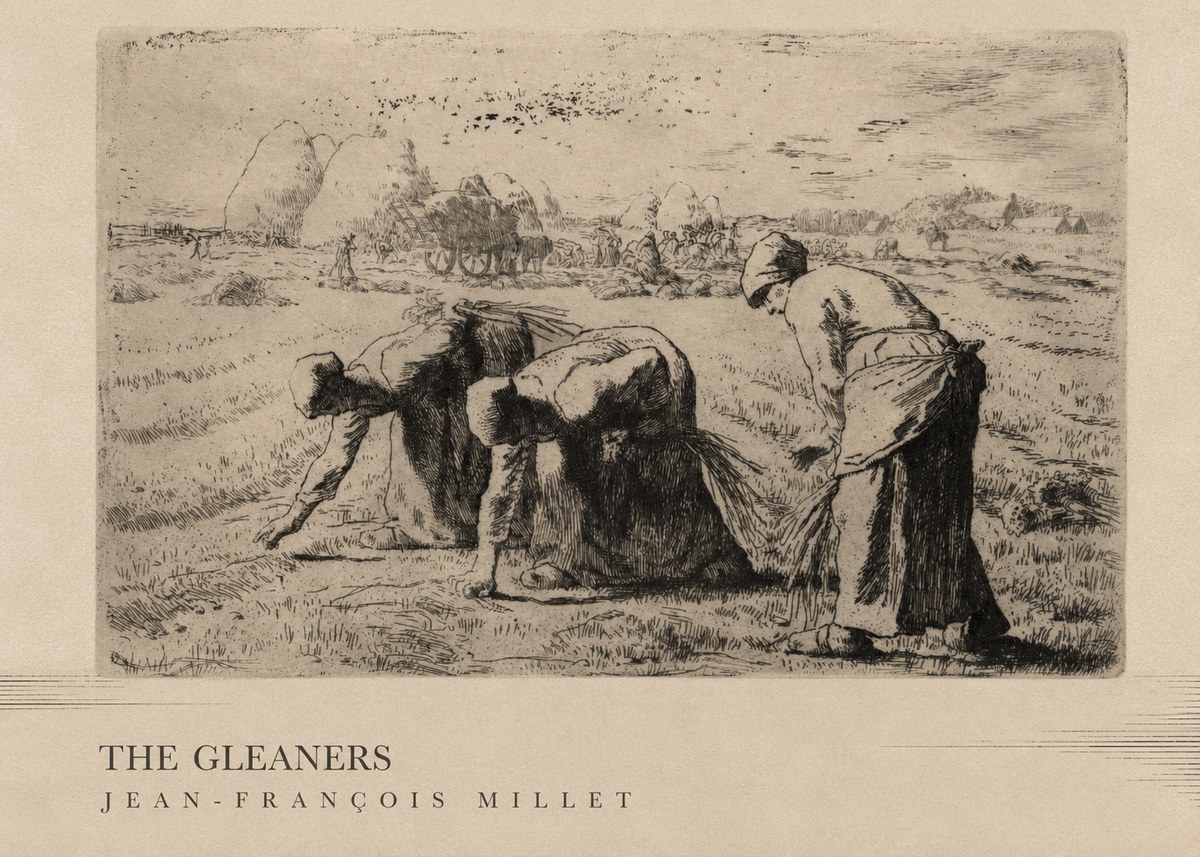 Jean-François Millet The Gleaners No3 - Poster