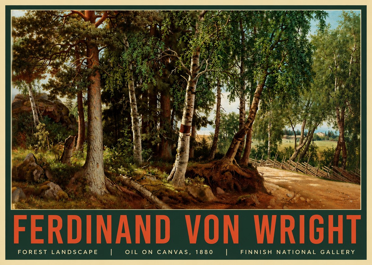 Ferdinand von Wright Forest Landscape No2 - Poster