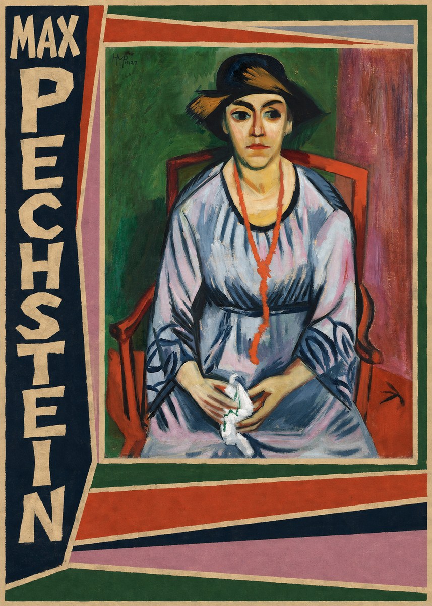 Max Pechstein Seated Woman with Hat No2 - Poster