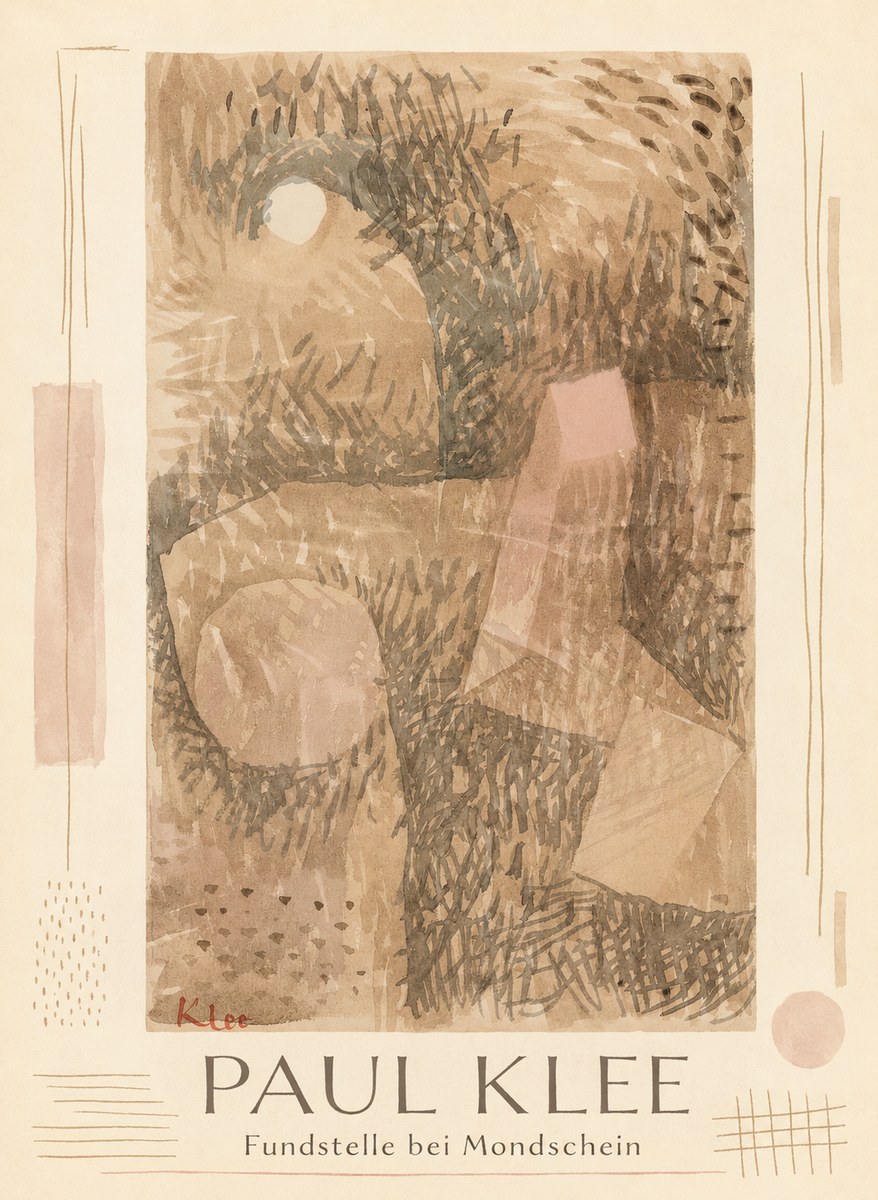 Paul Klee Fundstelle Bei Mondschein No1 - Poster