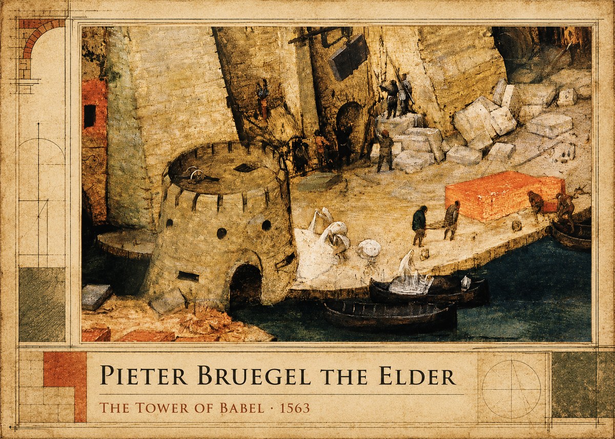 Pieter Bruegel The Tower of Babel II No2 - Poster