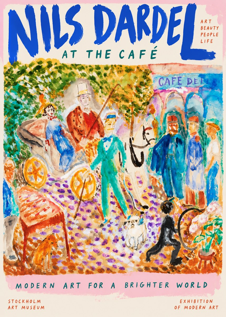 Nils Dardel A Scene from Paris No6 - Poster