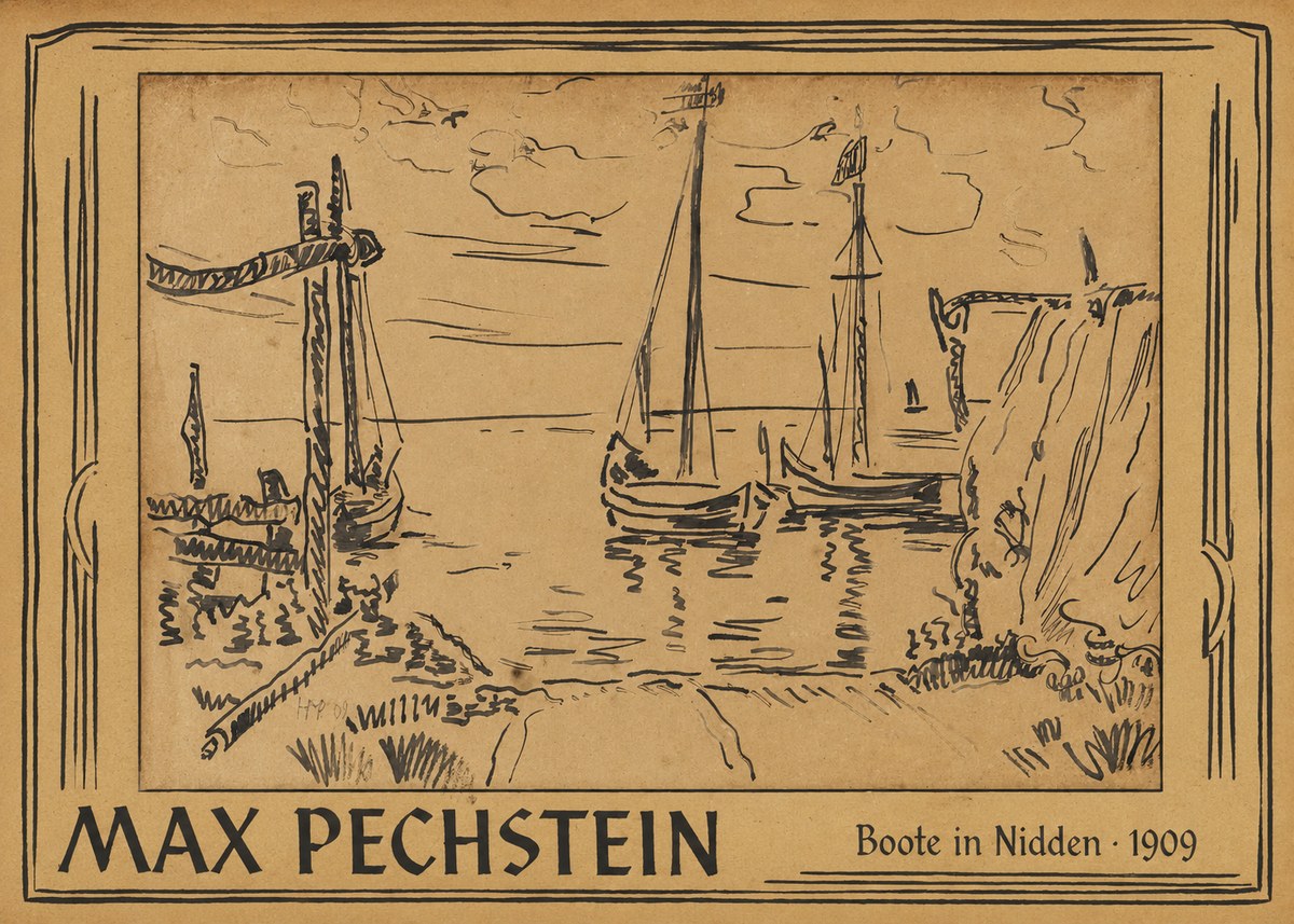 Max Pechstein Boote in Nidden No1 - Poster