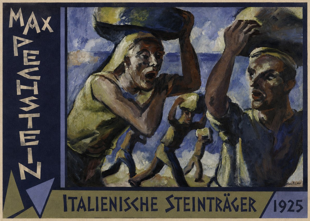 Max Pechstein Italienische Steinträger No2 - Poster