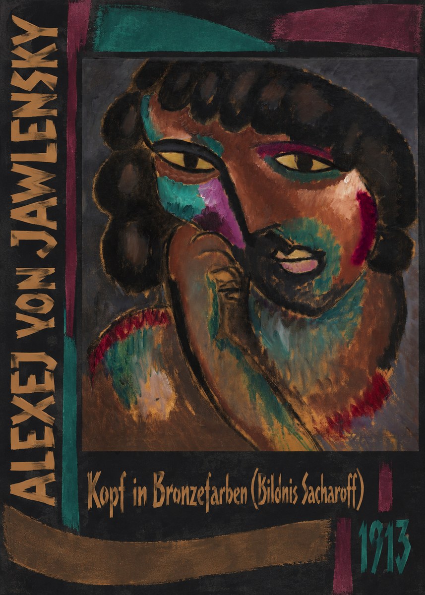 Alexej von Jawlensky Kopf in Bronzefarben (Bildnis Sacharoff) No2 - Poster