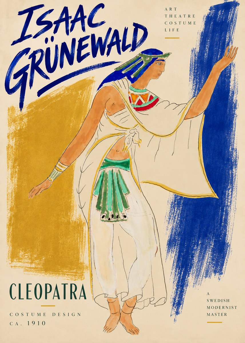 Isaac Grünewald Cleopatra - Costume Design No5 - Poster