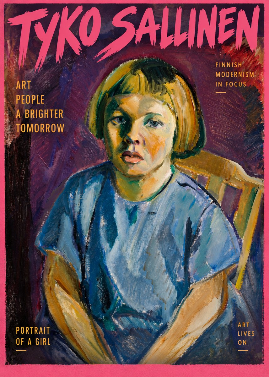 Tyko Sallinen Portrait of a Girl I No2 - Poster