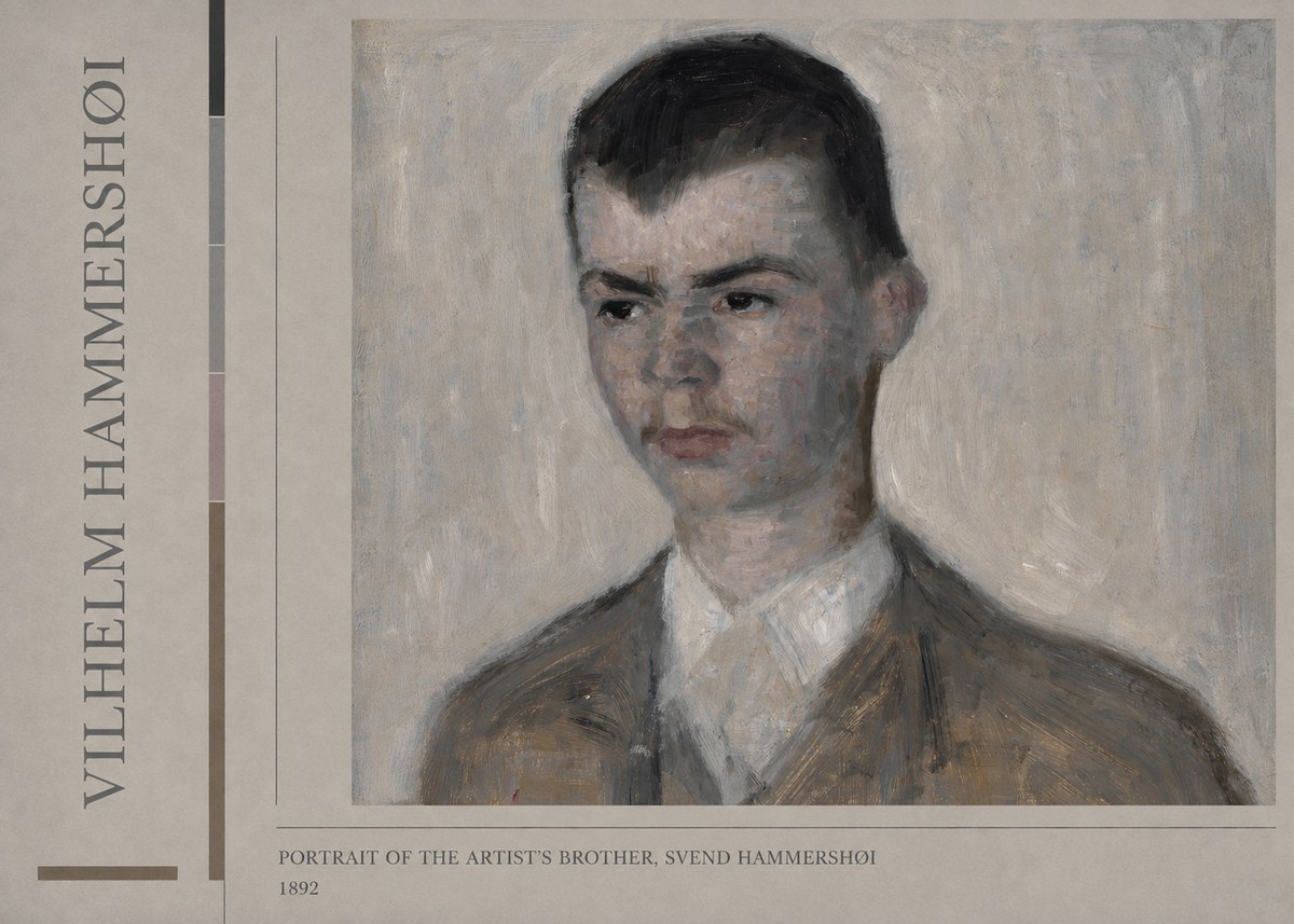 Vilhelm Hammershøi Portrait of the Artist's Brother, Svend Hammershøi No3 - Poster