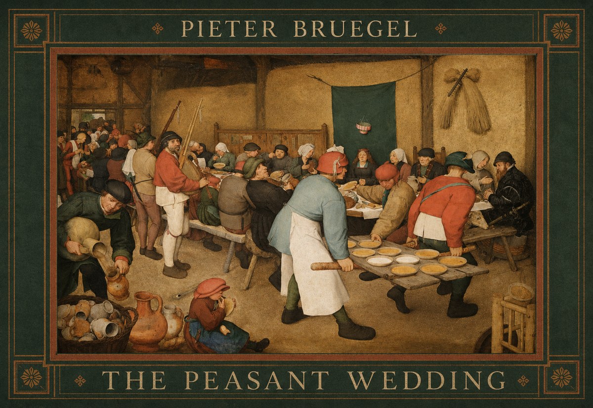 Pieter Bruegel The Peasant Wedding I No5 - Poster