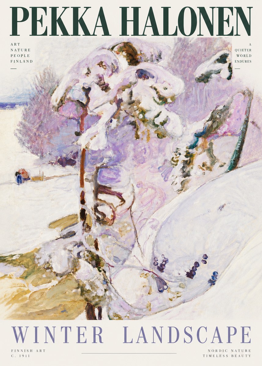 Pekka Halonen Winter Landscape No4 - Poster