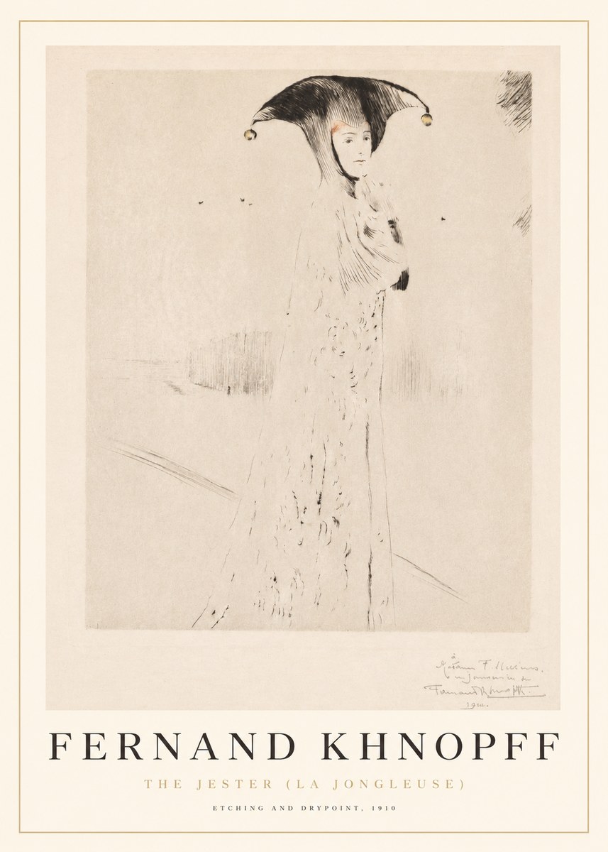 Fernand Khnopff The Jester (La Jongleuse) No1 - Poster