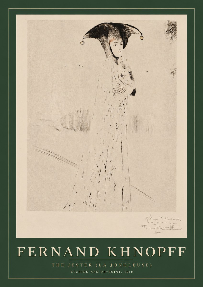 Fernand Khnopff The Jester (La Jongleuse) No3 - Poster