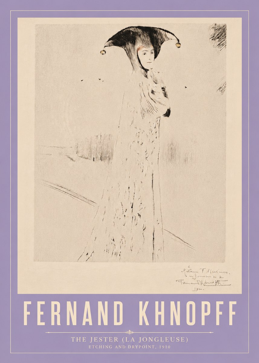 Fernand Khnopff The Jester (La Jongleuse) No4 - Poster