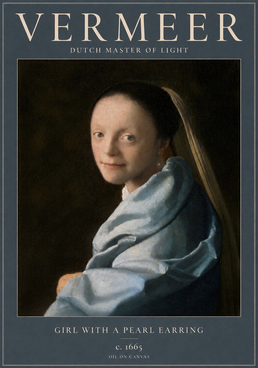Vermeer Girl with a Pearl Earring I No3 - Poster